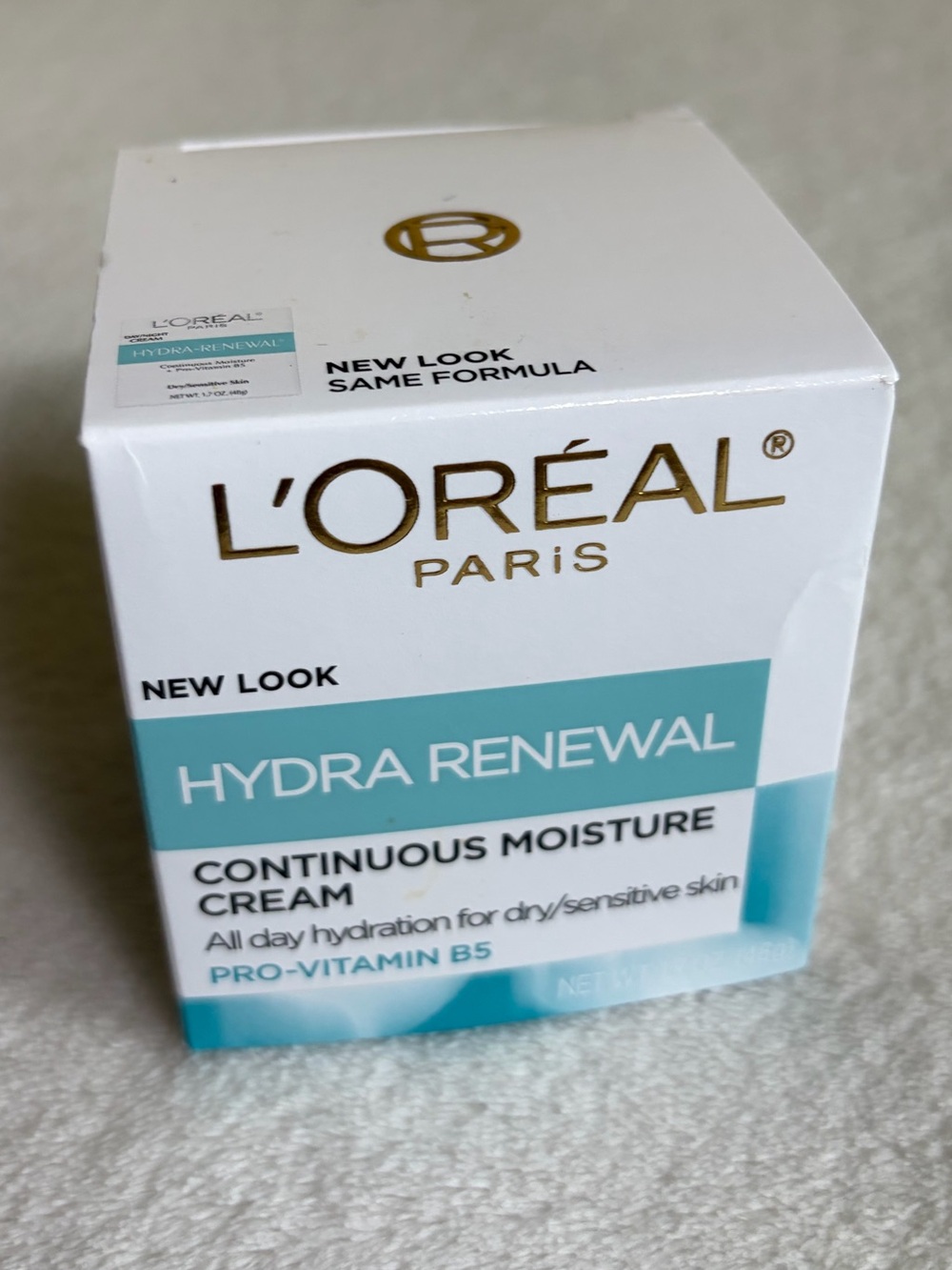 L’ORÉAL Hydra Renewal Continuous Moisture Cream — White & Teal